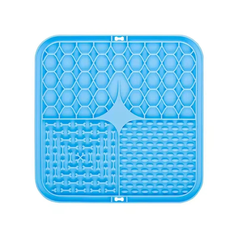 Silicone Pet Licking Mat With Strong Suction Cups Dog Slow Feeder Bowl Anti Choking Slow Food Pad For Dogs Cats Anxiety Relief