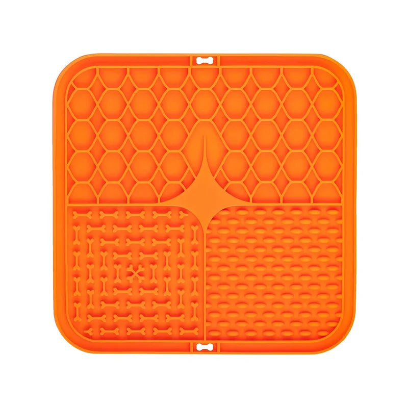 Silicone Pet Licking Mat With Strong Suction Cups Dog Slow Feeder Bowl Anti Choking Slow Food Pad For Dogs Cats Anxiety Relief