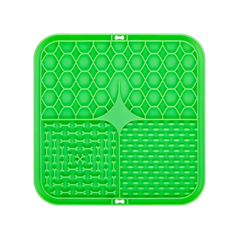 Silicone Pet Licking Mat With Strong Suction Cups Dog Slow Feeder Bowl Anti Choking Slow Food Pad For Dogs Cats Anxiety Relief